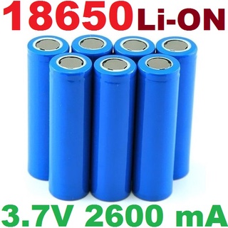 ถ่านชาร์จ 18650 ความจุ 3.7V 2600mAh li-ion Rechargeable Lithium ion Battery