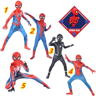 ชุดบอดี้สูทชุดคอสเพลย์ Spiderman Zentai สําหรับเด็กและผู้ใหญ่