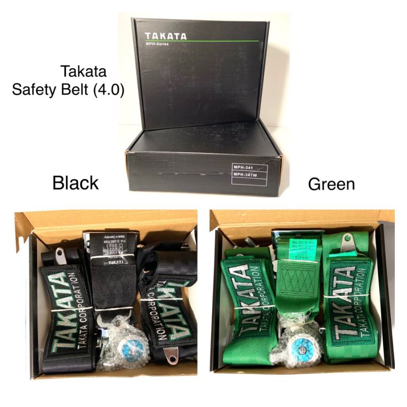 เบล นากาตะ takata 4จุด เลือกสีได้ เขียว ดำ งานผ้าดิบสินค้าคุณภาพ