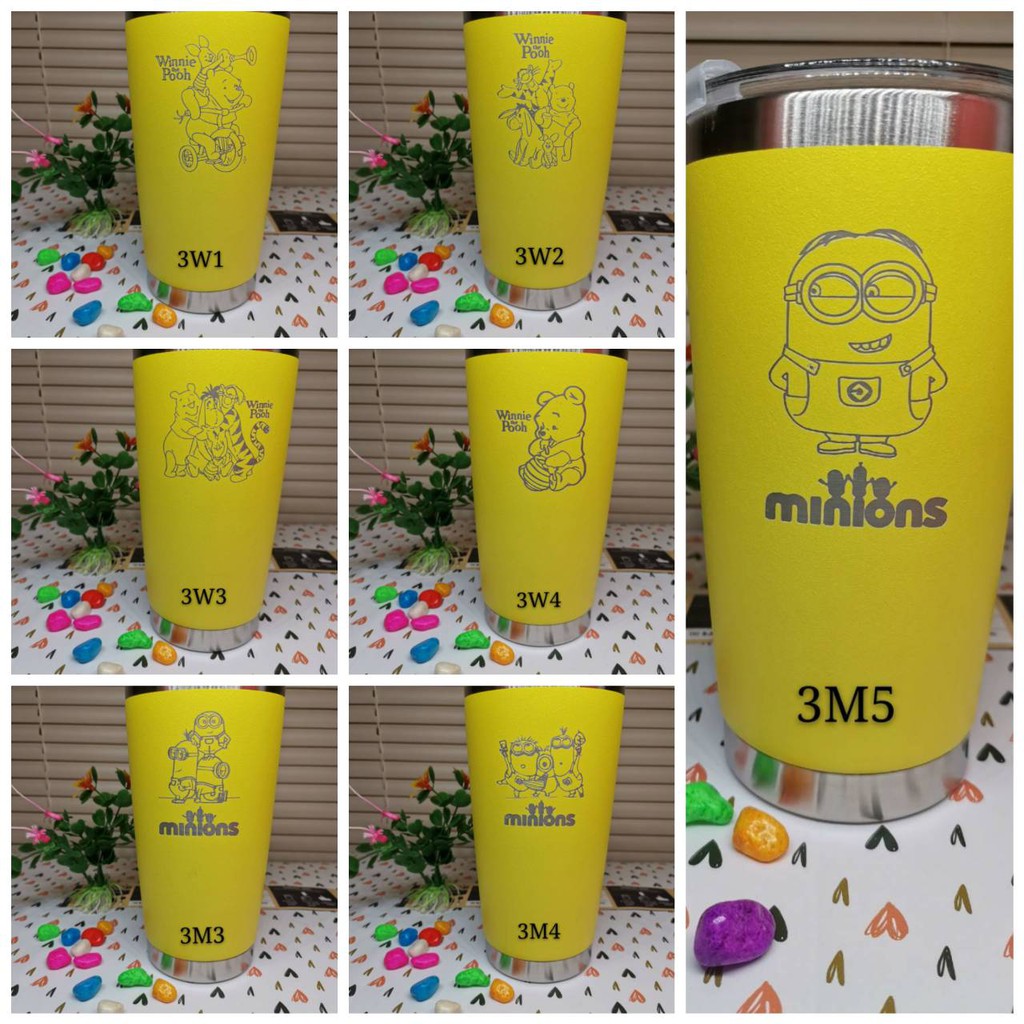 แก้วน้ำ QCOOL งานเลเซอร์สีด้านขอบเงินคุณภาพดี 20 OZ.แก้วน้ำเก็บความเย็น แก้วสแตนเลสแท้ 304