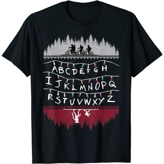 T-shirt  เสื้อยืด พิมพ์ลายตัวอักษร Netflix Stranger Things สําหรับผู้ชายS-5XL