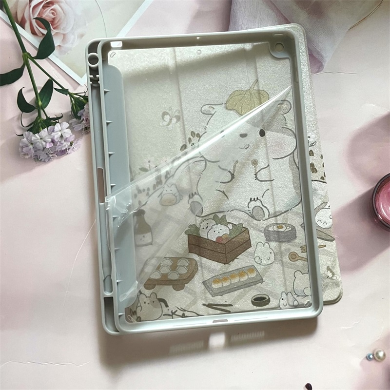 พร้อมจัดส่ง HD ด้านหลังโปร่งใส วัสดุอะคริลิค 10th Air4 air5 Air6  pro11 mini4/5/6 ชาร์จปากกาด้านขวา gen9 gen8 gen7 6 - รูปที่ 3