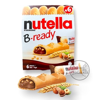 Nutella B-ready เวเฟอร์ไส้ช็อกโกเเลตผสมครั้นชี่ขนาดแพ็ค 6 ชิ้น