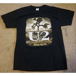 tshirtเสื้อยืดคอกลมฤดูร้อนU2 The Joshua Tree 2017 เสื้อยืดลําลอง แขนสั้น พิมพ์ลายคอนเสิร์ต ขนาดใหญ่ ส่งฟรีSto4XL