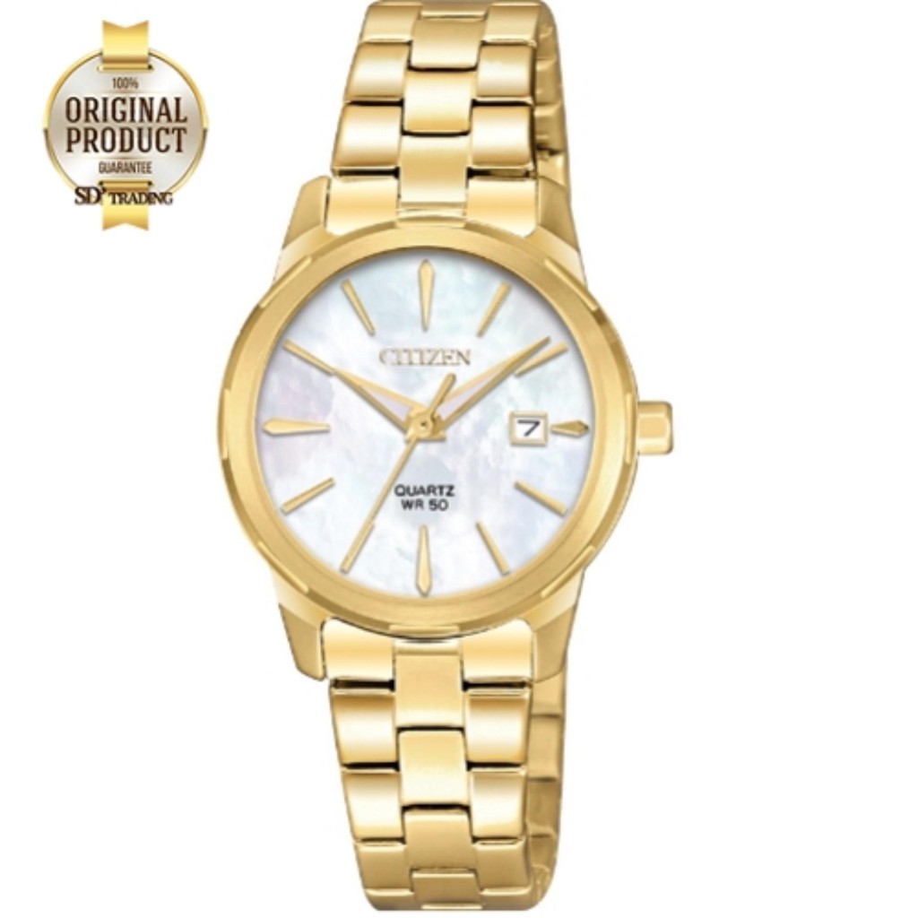 CITIZEN Quartz Ladies Watch รุ่น EU6072-56D - สีทอง