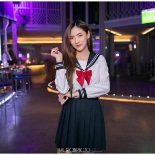 พร้อมส่งจาก กทม.(S-5xl)🌟ชุดนักเรียนงานไฮเอนแถมถุงเท้า🌟👉