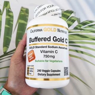 80% OFF ราคา Sale!!! EXP: 06/2023 Buffered Gold C, Non-Acidic Vitamin C 750 mg 240 Veg Caps (CGN)