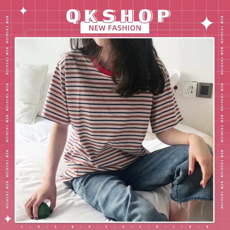 QKshop เสื้อยืดแขนสั้น 🍋 ลายยอดฮิต ❤️🔥 ผ้านิ่มมาก คุณภาพเกินราคา✨ มีหลายสีให้เลือก 🌈