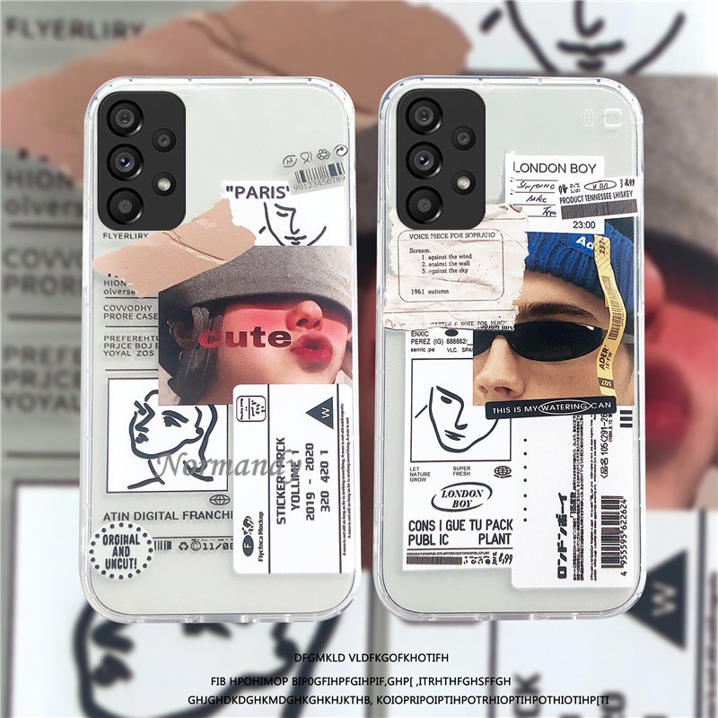 Ready Stock เคสโทรศัพท์ 2022 New Casing Samsung Galaxy A53 A33 A73 A13 A23 LTE M33 M23 5G 4G Fashion Personalized Creative Couples Transparent Handphone Case Silicagel Soft Cover เคส