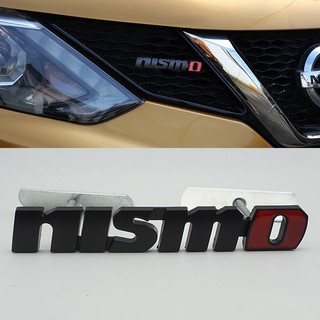 สติ๊กเกอร์โลหะ nismo สีดำสำหรับติดด้านหน้ารถยนต์