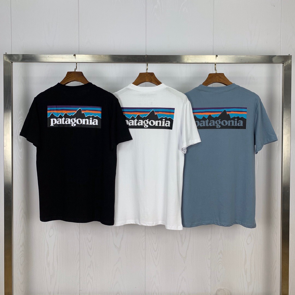 PATAGONIA เสื้อยืด แขนสั้นคู่ลำลอง แฟชั่นสำหรับผู้ชาย และผู้หญิง