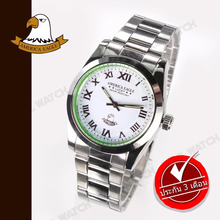 AMERICA EAGLE นาฬิกาข้อมือสุภาพบุรุษ สายสแตนเลส รุ่น AE070G - Silver