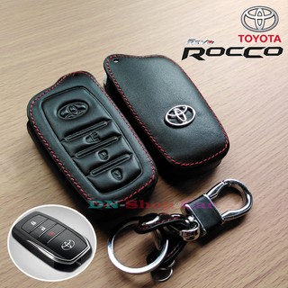 โตโยต้า-TOYOTA รุ่น Revo Rocco / รีโว้-ร็อคโค่ (1ชิ้น) ซองหนังแท้ใส่กุญแจรีโมทรถยนต์ เคสหนัง ปลอกหนังกุญแจ