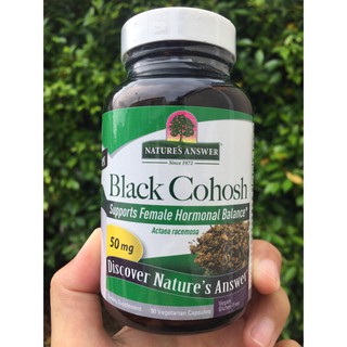 แบล็คโคฮอช Natures Answer® Black Cohosh, Full Spectrum Herb 50 mg * 90 Vegetarian Capsules บรรเทาอาการวัยทอง ร้อนวูบวาบ