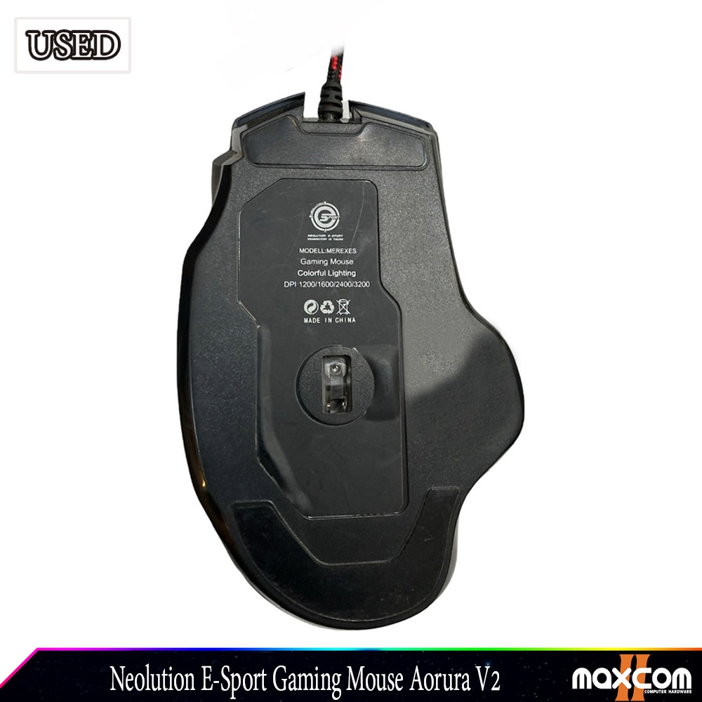 เม้าส์ Neolution E-Sport Gaming Mouse Aorura V2 สินค้ามือสอง มีประกันให้ สภาพพอได้ ไม่มีกล่อง สินค้าพร้อมใช้งาน ⚡