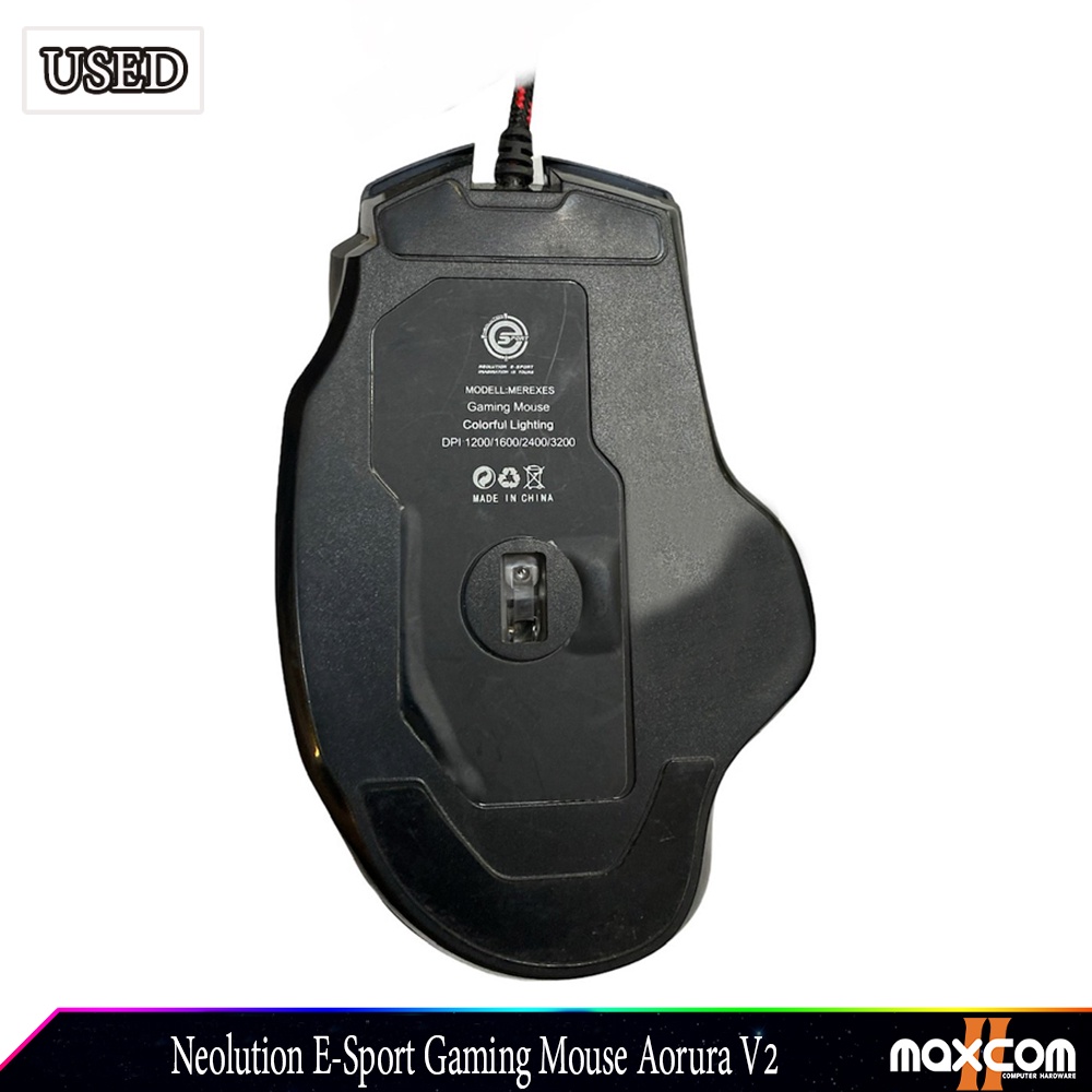 เม้าส์ Neolution E-Sport Gaming Mouse Aorura V2 สินค้ามือสอง มีประกันให้ สภาพพอได้ ไม่มีกล่อง สินค้า