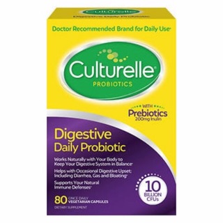 💜[Exp.10/2024 - 80 แคปซูล] Culturelle Digestive Health Probiotics มีจุลินทรีย์ 10,000 ล้านตัว