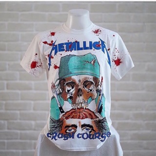 เสื้อวง Metallica ลิขสิทธิ์แท้100% ลาย CRASH COURSE IN BRAIN SURGERY (All Over Print)