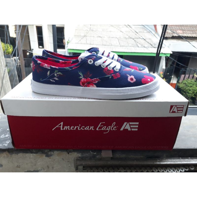 รองเท้าผ้าใบผู้หญิง Polayless American Eagle ลายดอกไม้หลากสี