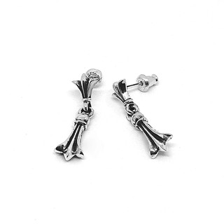 Chrome Hearts Sterling Silver 925 เครื่องประดับเงินแท้ ต่างหู Tail Drop Earring Code:CED039