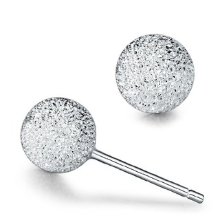 ต่างหูติดหู ต่างหูมินิมอล งานขายดี Scrub Snowball Earrings Fashion Women WE5