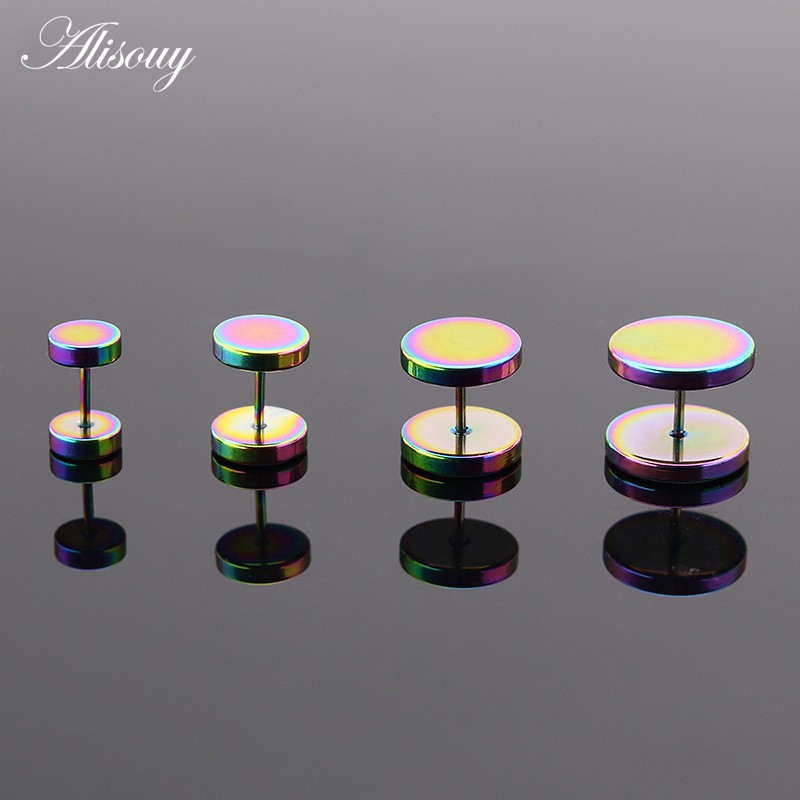 ผู้ชายเย็นพังก์รอบสีดําสแตนเลสหูสตั๊ดต่างหูเจาะ3มิลลิเมตร-16มิลลิเมตร ราคา ถูกที่สุด ดีลบีเคเค แกลเลอรีภาพที่ 7