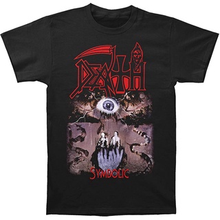 เสื้อยืด พิมพ์ลายสัญลักษณ์ Death สีดํา สําหรับผู้ชาย