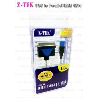 ZTEK USB TO PRINTER PARALLEL ปริ้นเตอร์  ความยาว 1.8เมตร