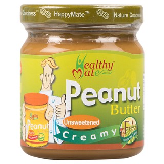 แฮปปี้เมทครีมถั่วลิสงรสธรรมชาติบดละเอียด 200กรัม Happy Mate Peanut Cream, Natural Flavor, 200 grams