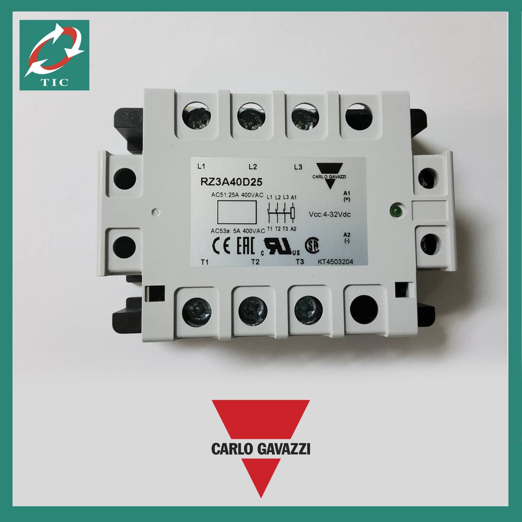 Carlo Gavazzi รุ่น RZ3A-40D25 โซลิดสเตตรีเลย์ แบบ 3 เฟส (3-phase solid state relay)