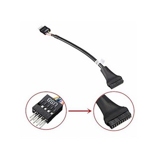 19 Pin USB 3.0 Female To 9 Pin USB 2.0 Male Motherboard Cable Adapter. 2 รุ่น usb2.0 To USB 3.0 F/M