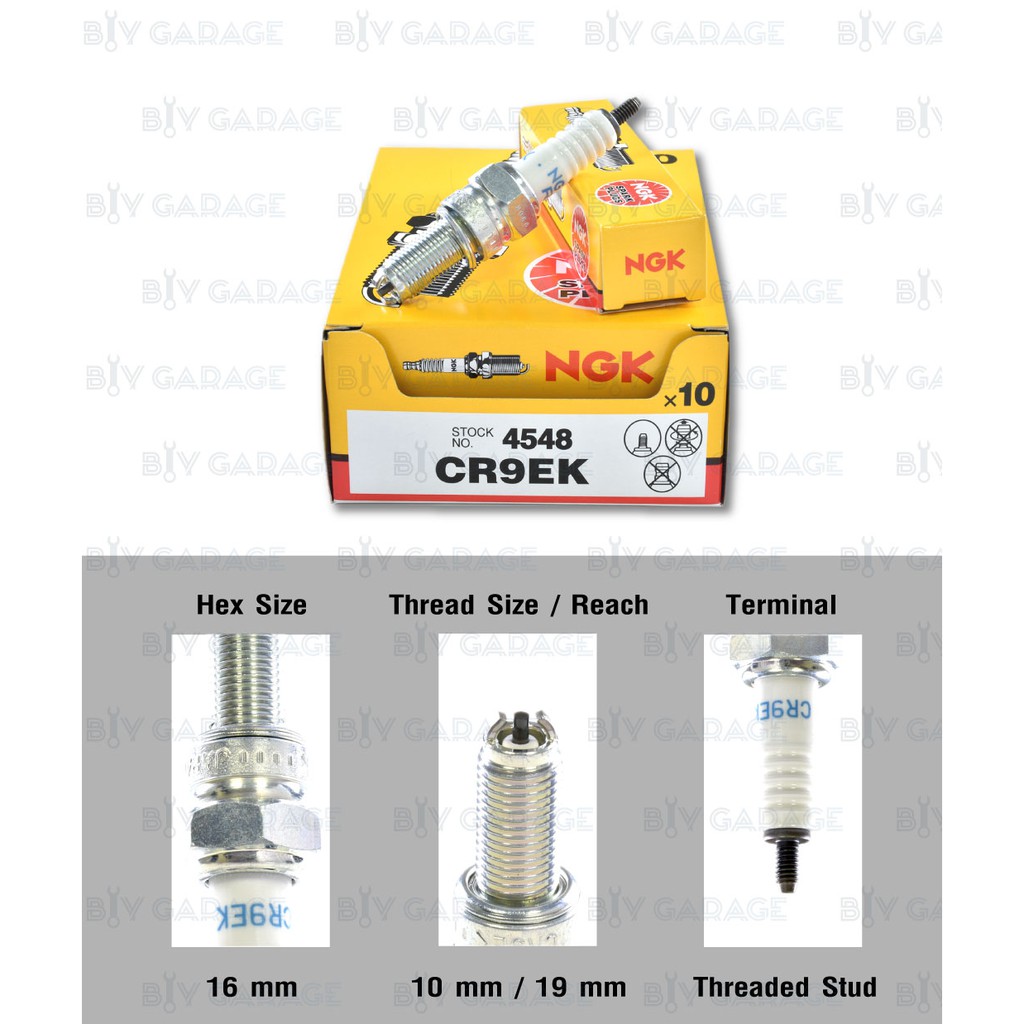 NGK หัวเทียน 2 เขี้ยว CR9EK 1 หัว ใช้สำหรับ TNT300 TNT600 Z800 GSX750 - Made in Japan - รูปที่ 3