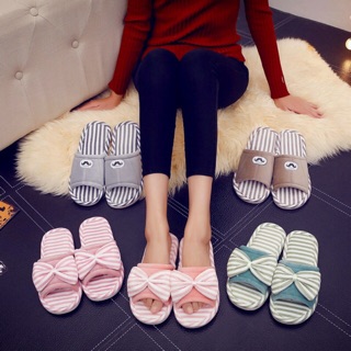 รองเท้าใส่ในบ้าน เปิดปลายเท้า รองเท้า slipper