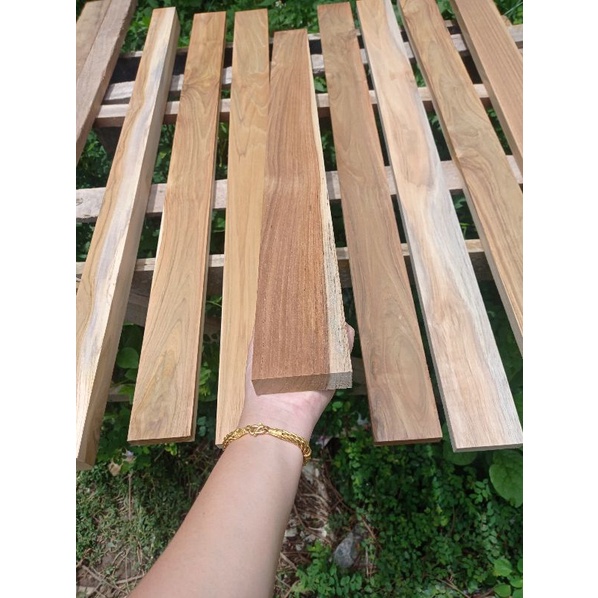 ไม้สักแผ่น รีดไสทั้ง2ด้าน กว้าง7.5ซ.ม. ยาว1เมตร หนา2ซ.ม. - รูปที่ 4