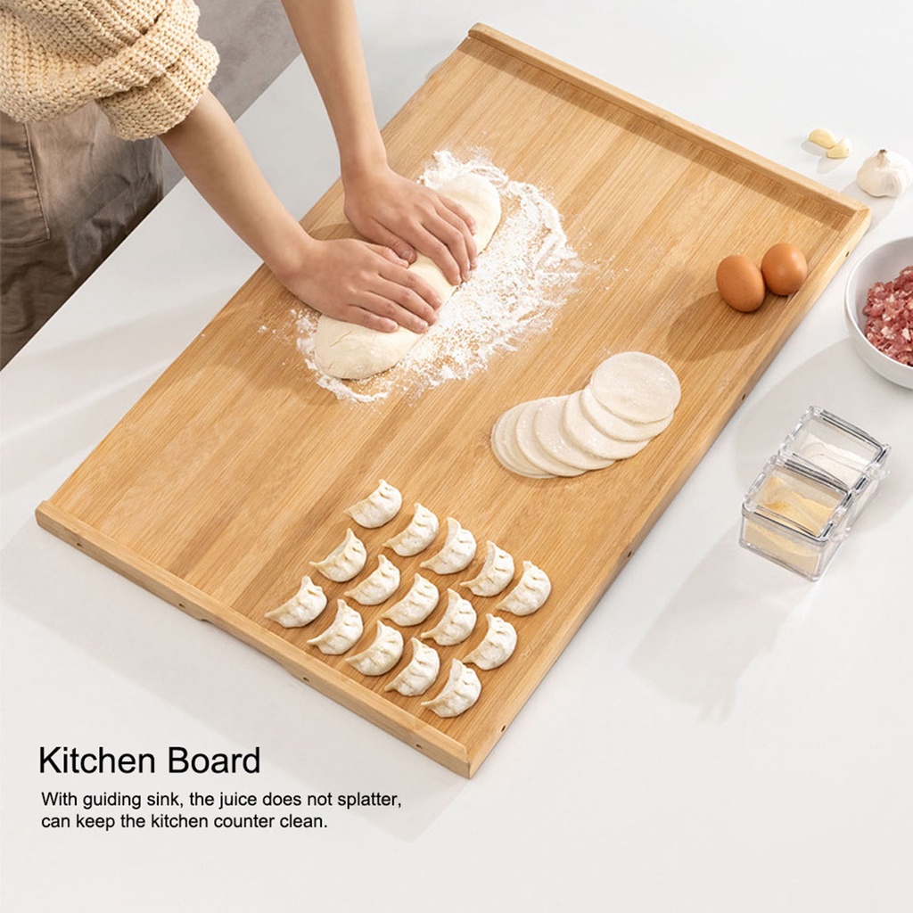 Kitchen เขียงไม้ไผ่ภาชนะสําหรับทําอาหารแป้งโดเครื่องครัว