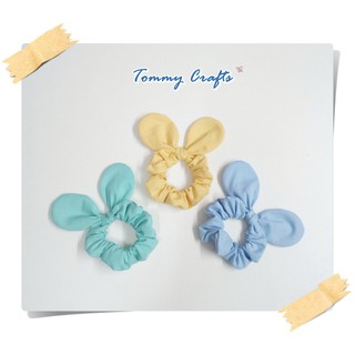 ยางรัดผมหูมิกกี้เม้าส์ โดนัทรัดผม ผ้าคอตตอน สีพื้น 3 Mickey mouse Ears cotton Hair scrunchies