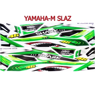 A สติ๊กเกอร์ติดรถมอเตอร์ไซด์ลายแต่งการ์ตูน สำหรับ YAMAHA-M SLAZ สีเขียว