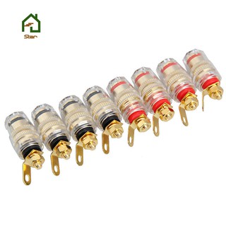 8Pcs 4mm Amplifier Speaker Terminal Binding Post Banana Plug Jack