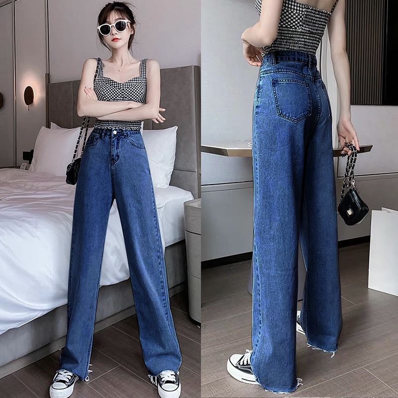 (เหลือ102.- ใส่โค้ด DETJAN30) กางเกงยีนส์ผู้หญิง สียีนส์เข้ม มี2รุ่นสินค้าพร้อมส่ง jeans208-K31 5 size มี 2 แบบให้เลือก