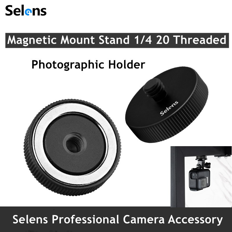 Selens Magnetic Mount Stand 1/4 20 เกลียวสำหรับ GoPro Hero 8 7 6 5 4 Xiaomi Yi 4k SJCAM SJ4000 EKEN 