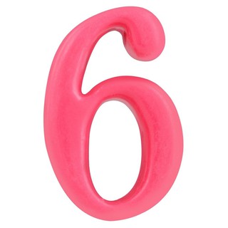 The symbol FANCY 2" MIX RESIN #6 ARABIC NUMBER Sign Home &amp; Furniture สัญลักษณ์ ตัวเลขอารบิค 6 FANCY 2 นิ้ว คละสี ป้ายสัญ