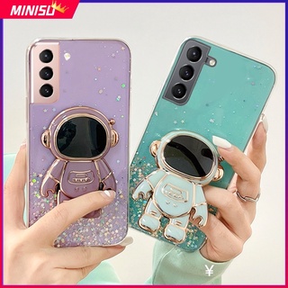 เคสโทรศัพท์มือถือ ลายนักบินอวกาศ 3D แต่งกลิตเตอร์ พร้อมที่ตั้งวาง สําหรับ Samsung Galaxy Note 20 20Ultra 10 10Plus 10Lite 9 8