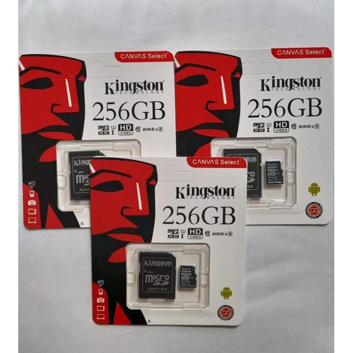 Kingston Memory Card 256 GB Class 10คิงส์ตัน เมมโมรี่การ์ด Micro SD