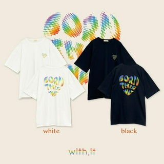 with.it.store - TSW4081 born this way oversize เสื้อยืดโอเวอร์ไซส์บอร์นดิสเวย์