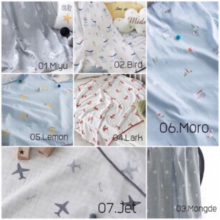 [Clearance] Breeze Blanket ผ้าห่ม ผ้าห่อตัว ผ้าฝ้ายสาลูเกาหลี [เลือกลายด้านใน]