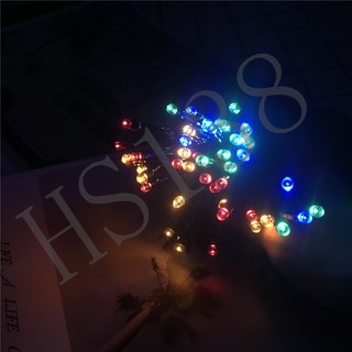 HS Solar Light ไฟหยดน้ำกระพริบโซล่าเซลล์ 50 LED (สีขาว สีวอมไวท์ สีรวม)