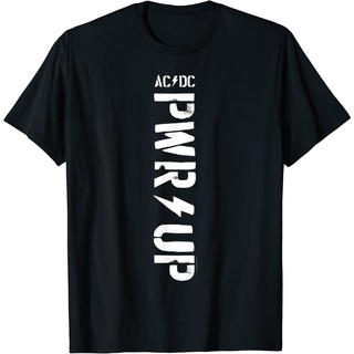 เสื้อยืดผ้าฝ้ายพรีเมี่ยม เสื้อยืด ลาย Ac DC PWR UP สําหรับผู้ใหญ่