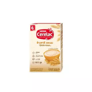 [อาหารเสริมสำหรับเด็ก] NESTLE CERELAC ซีรีแล็ค อาหารเสริมสำหรับทารกและเด็กเล็ก: 6 เดือน - 1 ปี ขนาด 200 กรัม x24 (ยกลัง)