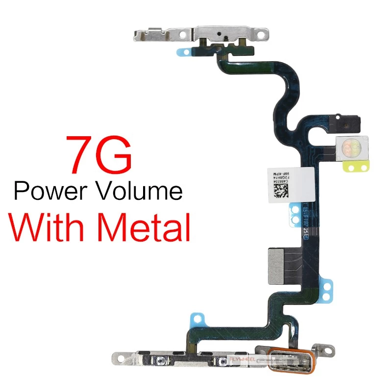 สายแพรปุ่มกดเปิด ปิด ด้านข้าง พร้อมโลหะ สําหรับโทรศัพท์มือถือ 6 6S 7 8 Plus X XR XS Max thumbnail 5