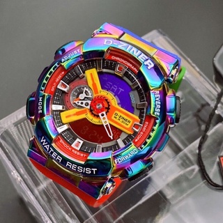 ราคาD-ZINER นาฬิกาข้อมือชาย-หญิง ระบบQuartz-Digital  เรือนและสายยางซิลิโคนสีเกรดA เครื่องญี่ปุ่น ทนทุกสภาพอากาศ